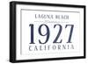 Laguna Beach, California - Established Date (Blue)-Lantern Press-Framed Art Print