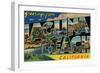 Laguna Beach, California - Large Letter Scenes-Lantern Press-Framed Art Print