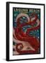 Laguna Beach, California - Octopus Mosaic-Lantern Press-Framed Art Print