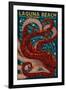 Laguna Beach, California - Octopus Mosaic-Lantern Press-Framed Art Print