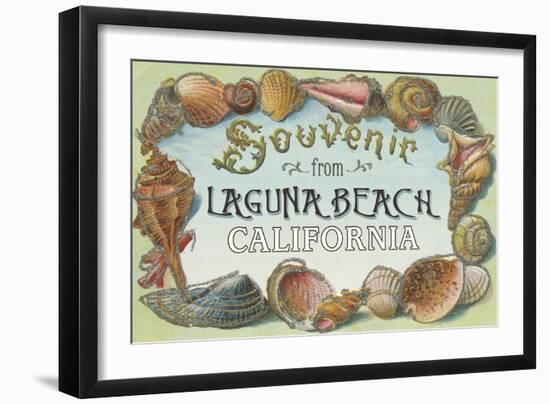 Laguna Beach, California - Shells Souvenir-Lantern Press-Framed Art Print