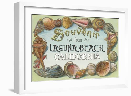 Laguna Beach, California - Shells Souvenir-Lantern Press-Framed Art Print