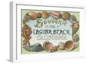 Laguna Beach, California - Shells Souvenir-Lantern Press-Framed Art Print