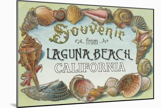 Laguna Beach, California - Shells Souvenir-Lantern Press-Mounted Art Print