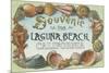 Laguna Beach, California - Shells Souvenir-Lantern Press-Mounted Premium Giclee Print