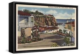 Laguna Beach, California - View of Emerald Bay & Residences-Lantern Press-Framed Stretched Canvas