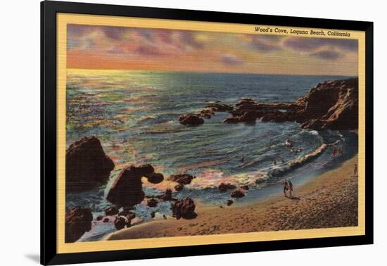 Laguna Beach, California - View of Wood's Cove-Lantern Press-Framed Art Print