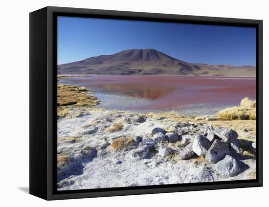 Laguna Colorada on the Altiplano, Potosi Department, Bolivia-Ian Trower-Framed Stretched Canvas