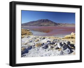 Laguna Colorada on the Altiplano, Potosi Department, Bolivia-Ian Trower-Framed Photographic Print