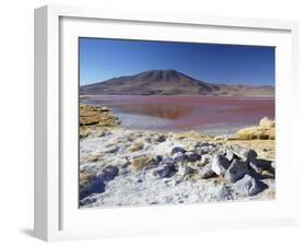 Laguna Colorada on the Altiplano, Potosi Department, Bolivia-Ian Trower-Framed Photographic Print