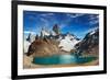 Laguna De Los Tres and Mount Fitz Roy, Los Glaciares National Park, Patagonia, Argentina-DmitryP-Framed Photographic Print