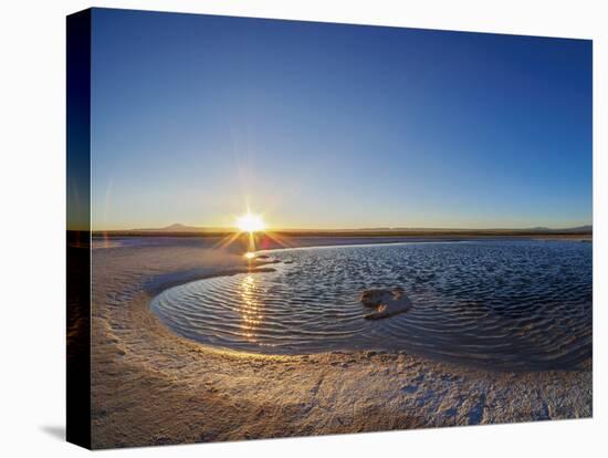 Laguna Piedra at sunset, Salar de Atacama, Antofagasta Region, Chile, South America-Karol Kozlowski-Stretched Canvas