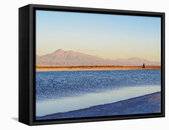 Laguna Piedra at sunset, Salar de Atacama, Antofagasta Region, Chile, South America-Karol Kozlowski-Framed Stretched Canvas