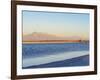 Laguna Piedra at sunset, Salar de Atacama, Antofagasta Region, Chile, South America-Karol Kozlowski-Framed Photographic Print