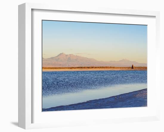 Laguna Piedra at sunset, Salar de Atacama, Antofagasta Region, Chile, South America-Karol Kozlowski-Framed Photographic Print