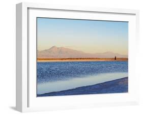 Laguna Piedra at sunset, Salar de Atacama, Antofagasta Region, Chile, South America-Karol Kozlowski-Framed Photographic Print