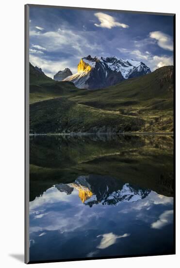 Laguna Reflections, Magallanes Region, Torres Del Paine National Park, Lago Pehoe, Chile-Jay Goodrich-Mounted Photographic Print