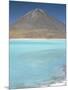 Laguna Verde with Mineral Flat Margin and Volcan Licancabur, 5960M, Southwest Highlands, Bolivia-Tony Waltham-Mounted Photographic Print