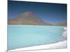 Laguna Verde with Mineral Flat Margin and Volcan Licancabur, 5960M, Southwest Highlands, Bolivia-Tony Waltham-Mounted Photographic Print