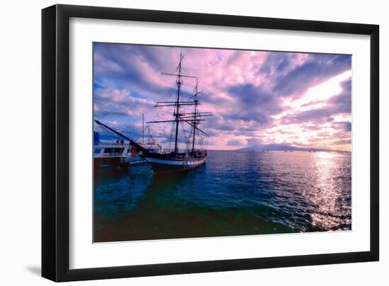 Lahaina Sunset, Maui, Hawaii-George Oze-Framed Photographic Print