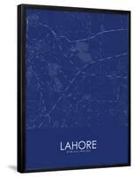 Lahore, Pakistan Blue Map-null-Framed Poster