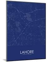 Lahore, Pakistan Blue Map-null-Mounted Poster