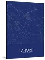 Lahore, Pakistan Blue Map-null-Stretched Canvas