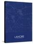 Lahore, Pakistan Blue Map-null-Stretched Canvas