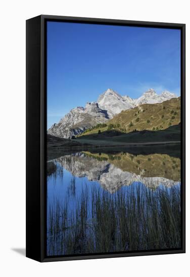 Lai Da Vons, Small Lake in the Alps, Graubunden, Swiss Alps, Switzerland, Europe-Angelo Cavalli-Framed Stretched Canvas