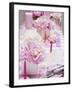 Laid Table with Pink Accessories and Peonies-Linda Burgess-Framed Photographic Print