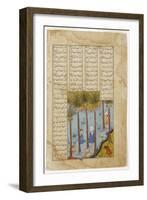 Laila Visits Majnun in a Palm Grove, C.1475-null-Framed Giclee Print