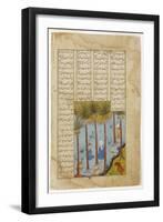 Laila Visits Majnun in a Palm Grove, C.1475-null-Framed Giclee Print