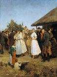 Easter Procession in Hungary-Lajos Deák-Ebner-Stretched Canvas