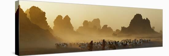 Lake Abbe, on the Border of Djibouti and Ethiopia-Nigel Pavitt-Stretched Canvas