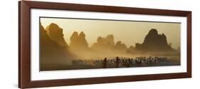 Lake Abbe, on the Border of Djibouti and Ethiopia-Nigel Pavitt-Framed Photographic Print