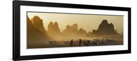 Lake Abbe, on the Border of Djibouti and Ethiopia-Nigel Pavitt-Framed Photographic Print