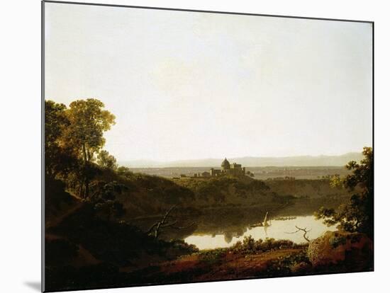 Lake Albano and Castel Gandolfo-Joseph Wright of Derby-Mounted Giclee Print