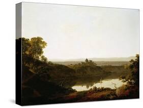 Lake Albano and Castel Gandolfo-Joseph Wright of Derby-Stretched Canvas