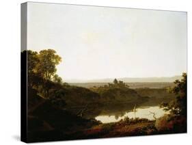 Lake Albano and Castel Gandolfo-Joseph Wright of Derby-Stretched Canvas