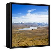 Lake Alexandrina and Snow Capped Mountains in Canterbury, South Island, New Zealand, Pacific-Matthew Williams-Ellis-Framed Stretched Canvas