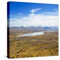 Lake Alexandrina and Snow Capped Mountains in Canterbury, South Island, New Zealand, Pacific-Matthew Williams-Ellis-Stretched Canvas