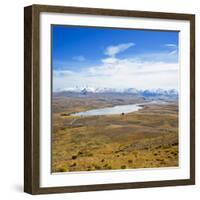 Lake Alexandrina and Snow Capped Mountains in Canterbury, South Island, New Zealand, Pacific-Matthew Williams-Ellis-Framed Photographic Print