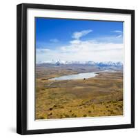 Lake Alexandrina and Snow Capped Mountains in Canterbury, South Island, New Zealand, Pacific-Matthew Williams-Ellis-Framed Photographic Print