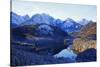Lake Alpsee near Hohenschwangau and Tannheimer Alps, Allgau, Bavaria, Germany, Europe-Hans-Peter Merten-Stretched Canvas
