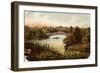 Lake and Bow Bridge in Central Park-null-Framed Giclee Print