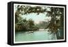 Lake and Bridge, Central Park, New York City-null-Framed Stretched Canvas