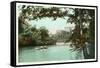 Lake and Bridge, Central Park, New York City-null-Framed Stretched Canvas