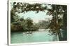 Lake and Bridge, Central Park, New York City-null-Stretched Canvas