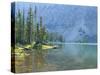 Lake and Conifers Below Cliffs, Brown Duck Mountain, High Uintas Wilderness, Ashley National Forest-Scott T^ Smith-Stretched Canvas