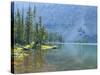 Lake and Conifers Below Cliffs, Brown Duck Mountain, High Uintas Wilderness, Ashley National Forest-Scott T^ Smith-Stretched Canvas